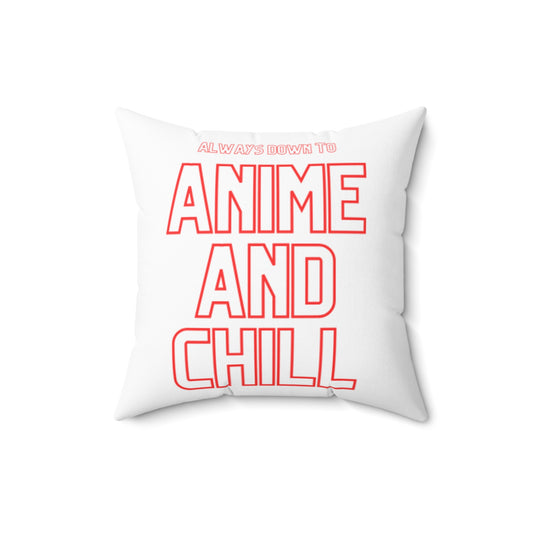 Anime and Chill Decorative Pillow