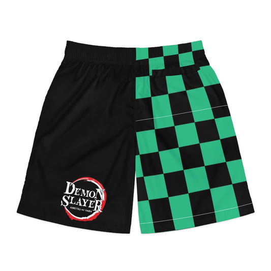 Demon Slayer Men's Jogger Shorts - Anime-Inspired Activewear for Summer, Beach Days, Gym, Gifts for Fans, Casual Comfort