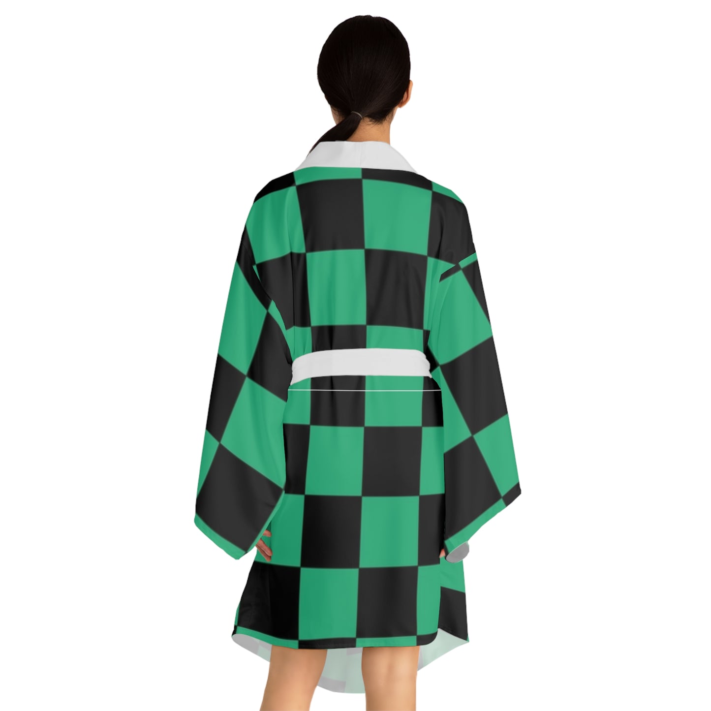 Anime Demon Slayer Silk Bathrobe Kimono and Cosplay