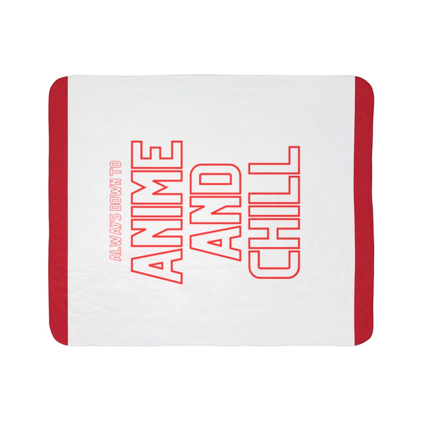 Sherpa Blanket Anime and Chill Soft Blanket