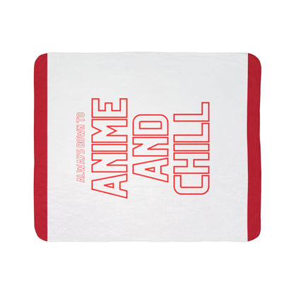 Sherpa Blanket Anime and Chill Soft Blanket