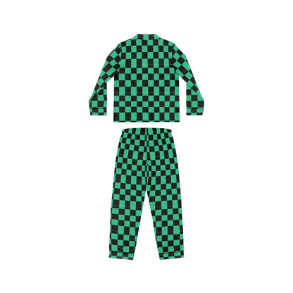 Demon Slayer Anime Satin Pajamas, Luxurious Loungewear Set, Gift for Her, Sleepwear, Cozy Homewear, Ideal for Relaxation