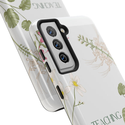 Inspirational Tough Phone Cases - Teaching is Love Design, Motivational Phone Cover, Gift for Teachers, Nature-Inspired Case, Floral [...]