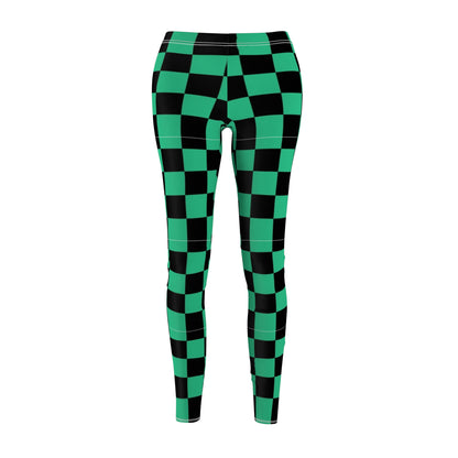 Vibrant Checker Print Women's Leggings, Casual Fitness Tights, Trendy Athleisure Pants, Exercise Yoga Wear, Fashionable Activewear
