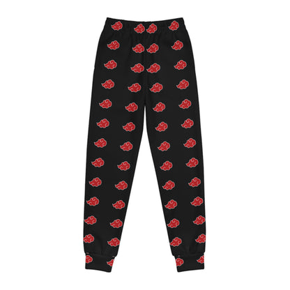 Youth Joggers with Red Rose Pattern | Trendy Athletic Pants for Kids, Comfortable Joggers for Play, Gifts for Birthdays, Activewear