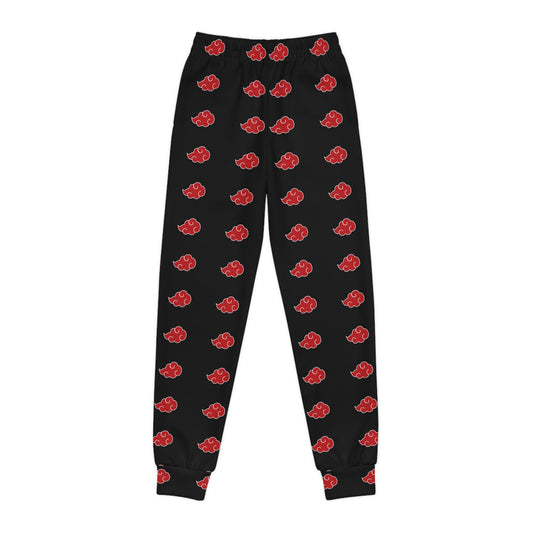 Youth Joggers with Red Rose Pattern | Trendy Athletic Pants for Kids, Comfortable Joggers for Play, Gifts for Birthdays, Activewear