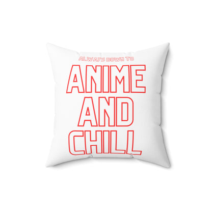 Anime and Chill Decorative Pillow