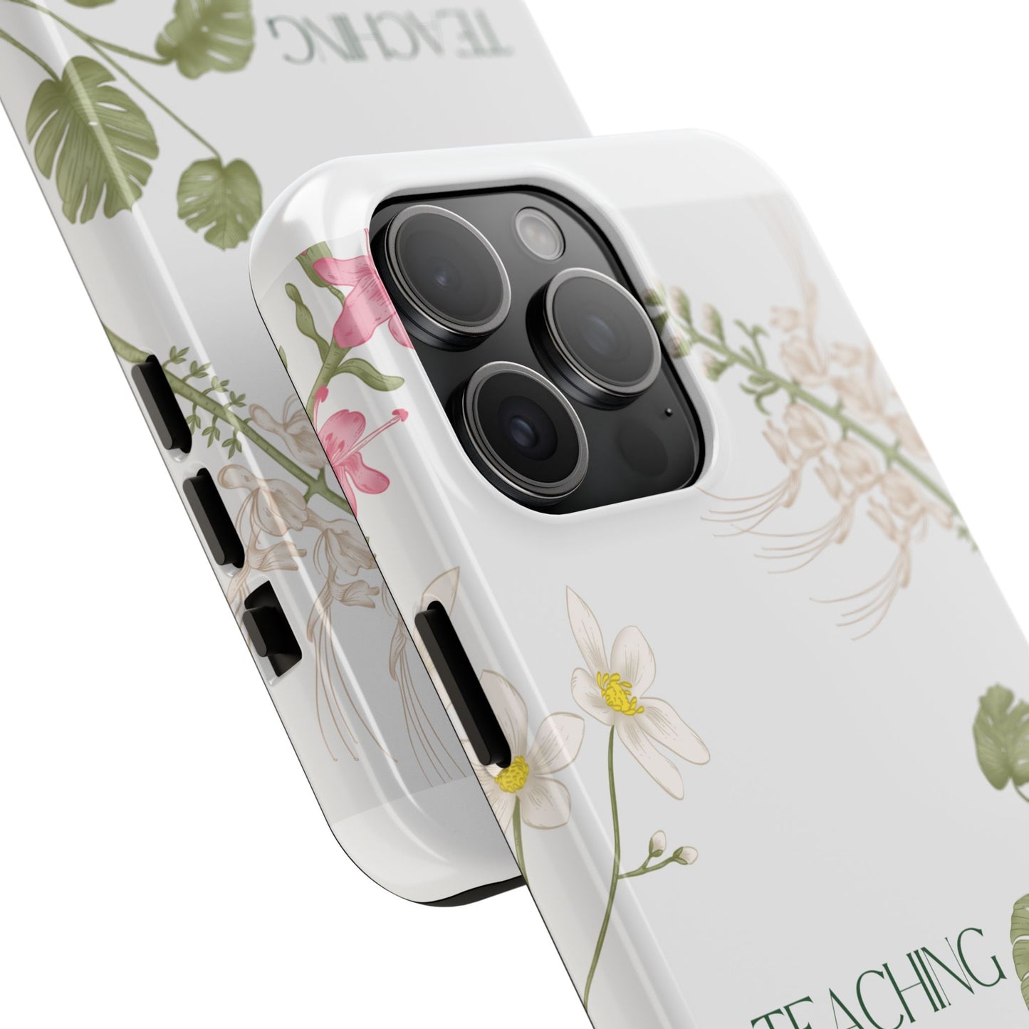 Inspirational Tough Phone Cases - Teaching is Love Design, Motivational Phone Cover, Gift for Teachers, Nature-Inspired Case, Floral [...]