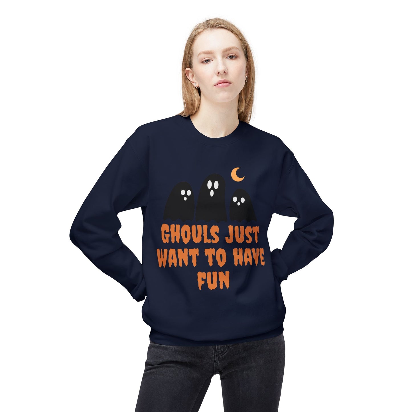 Halloween Ghost Sweatshirt Ghouls Just Want To Have Fun Teachers Classroom