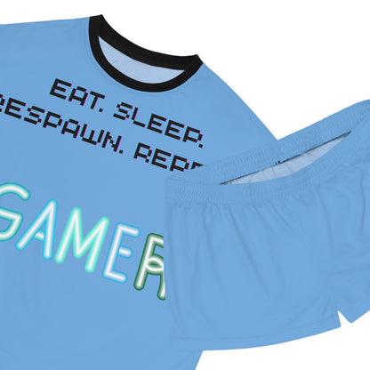 Gamer Pajama Set, Women's Short Pajama Set, Video Game Sleepwear, Gaming Gift for Her, Comfortable Loungewear