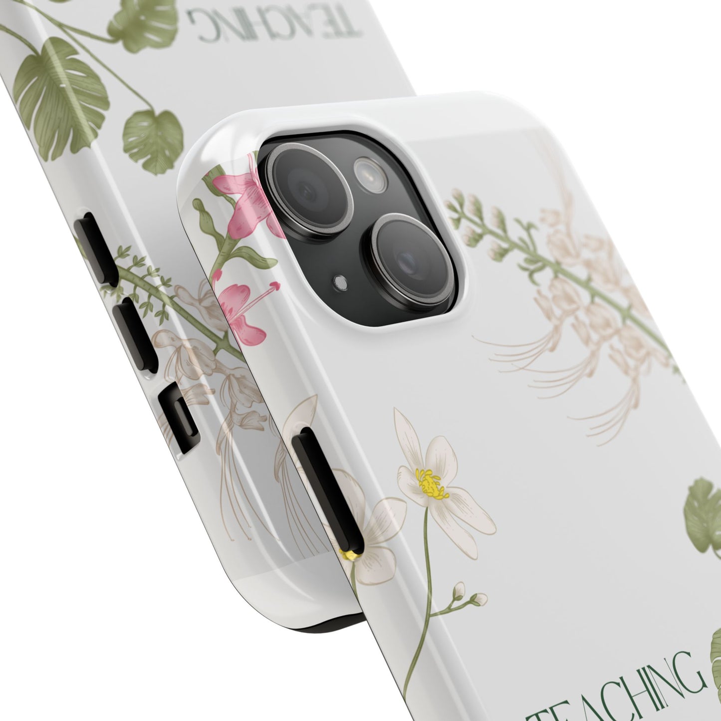 Inspirational Tough Phone Cases - Teaching is Love Design, Motivational Phone Cover, Gift for Teachers, Nature-Inspired Case, Floral [...]