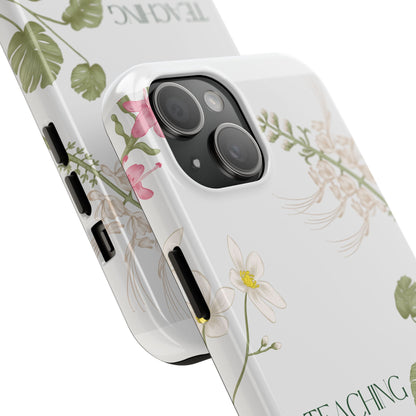 Inspirational Tough Phone Cases - Teaching is Love Design, Motivational Phone Cover, Gift for Teachers, Nature-Inspired Case, Floral [...]