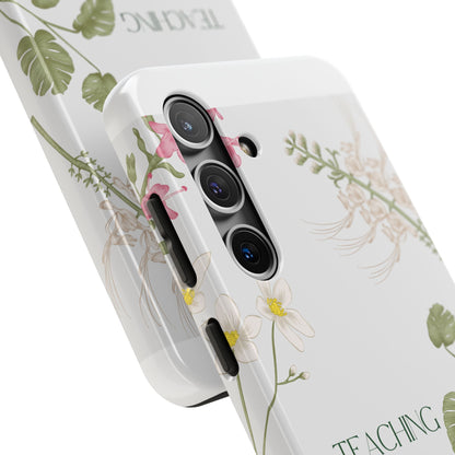Inspirational Tough Phone Cases - Teaching is Love Design, Motivational Phone Cover, Gift for Teachers, Nature-Inspired Case, Floral [...]