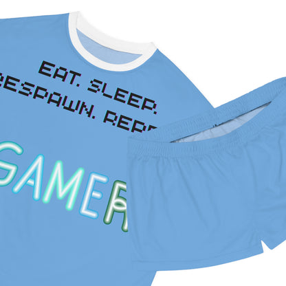 Gamer Pajama Set, Women's Short Pajama Set, Video Game Sleepwear, Gaming Gift for Her, Comfortable Loungewear