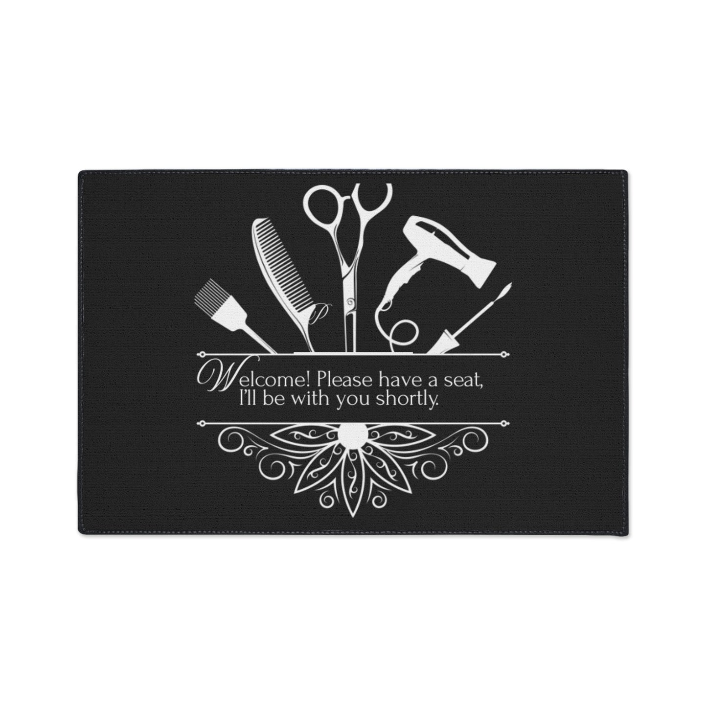 Stylish Salon Studio Floor Mat - Beauty Studio Decor, Welcome Home Mat, Durable Entryway Rug, Personalized Gifts, Hair Salon Essentials
