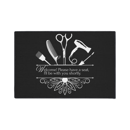 Stylish Salon Studio Floor Mat - Beauty Studio Decor, Welcome Home Mat, Durable Entryway Rug, Personalized Gifts, Hair Salon Essentials