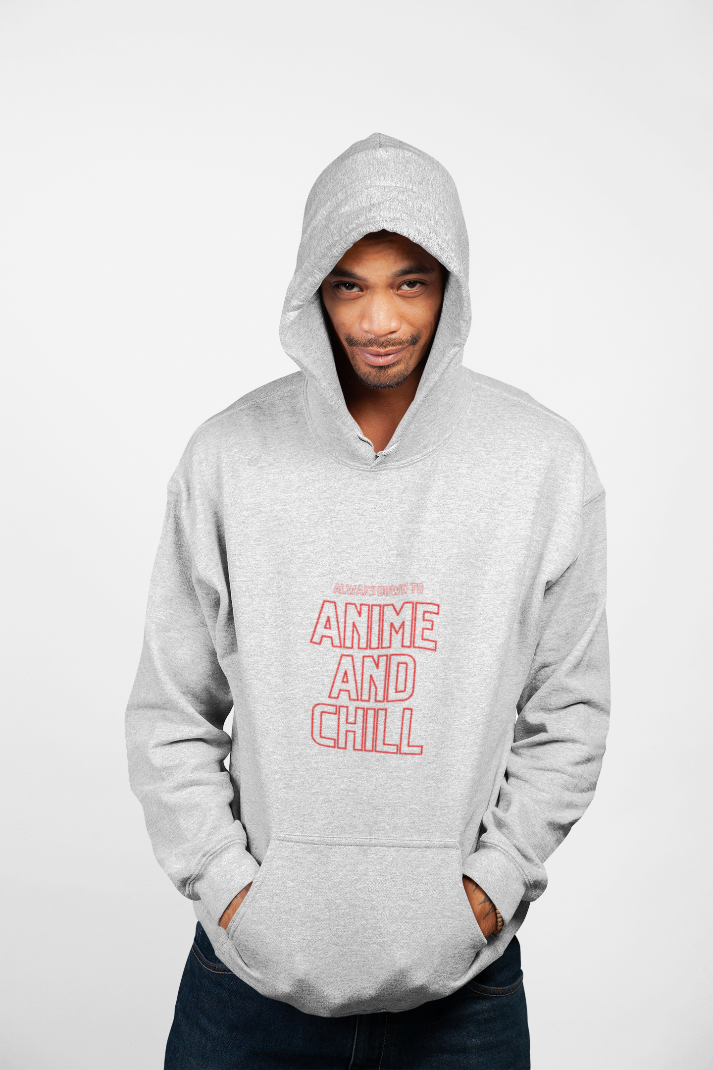 Always Down to Anime and Chill Hoodie, Cozy Anime Sweatshirt, Graphic T Shirt Anime Lovers, Streetwear, Casual Wear, Fall Fashion