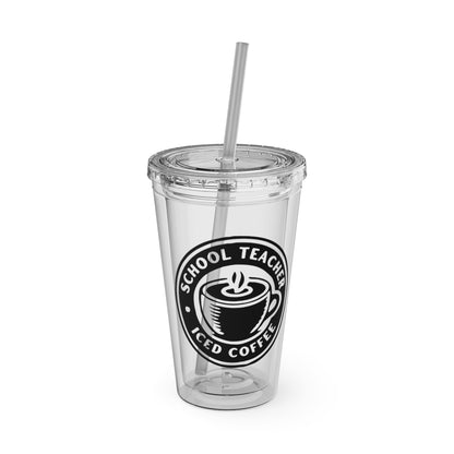 Customizable Insulated Tumbler with Straw, 16oz - Perfect for Classroom, Outdoor Events, Travel, Birthdays, & Eco-Friendly Living