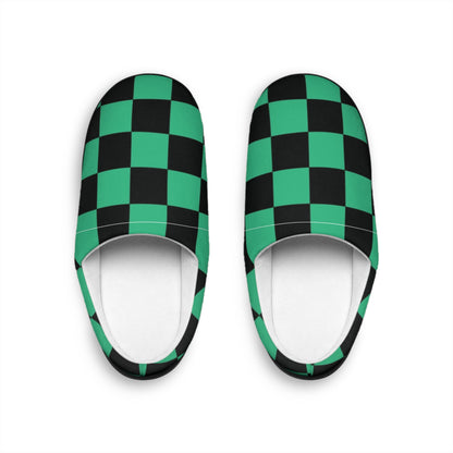 Demon Slayer Anime Women's Checkered Indoor Slippers
