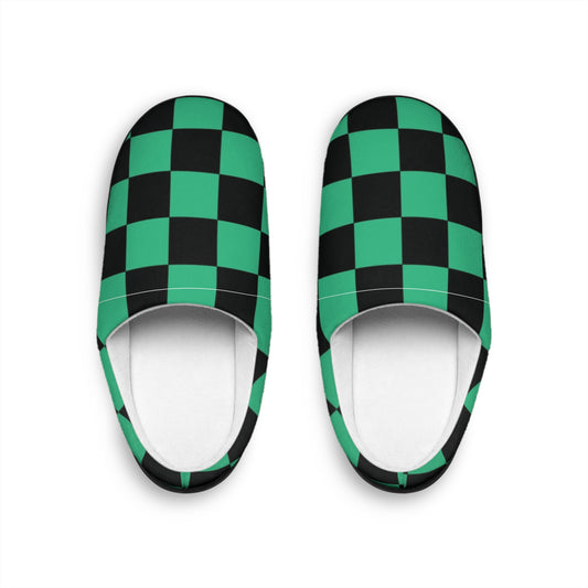 Demon Slayer Anime Women's Checkered Indoor Slippers