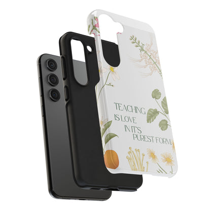 Inspirational Tough Phone Cases - Teaching is Love Design, Motivational Phone Cover, Gift for Teachers, Nature-Inspired Case, Floral [...]