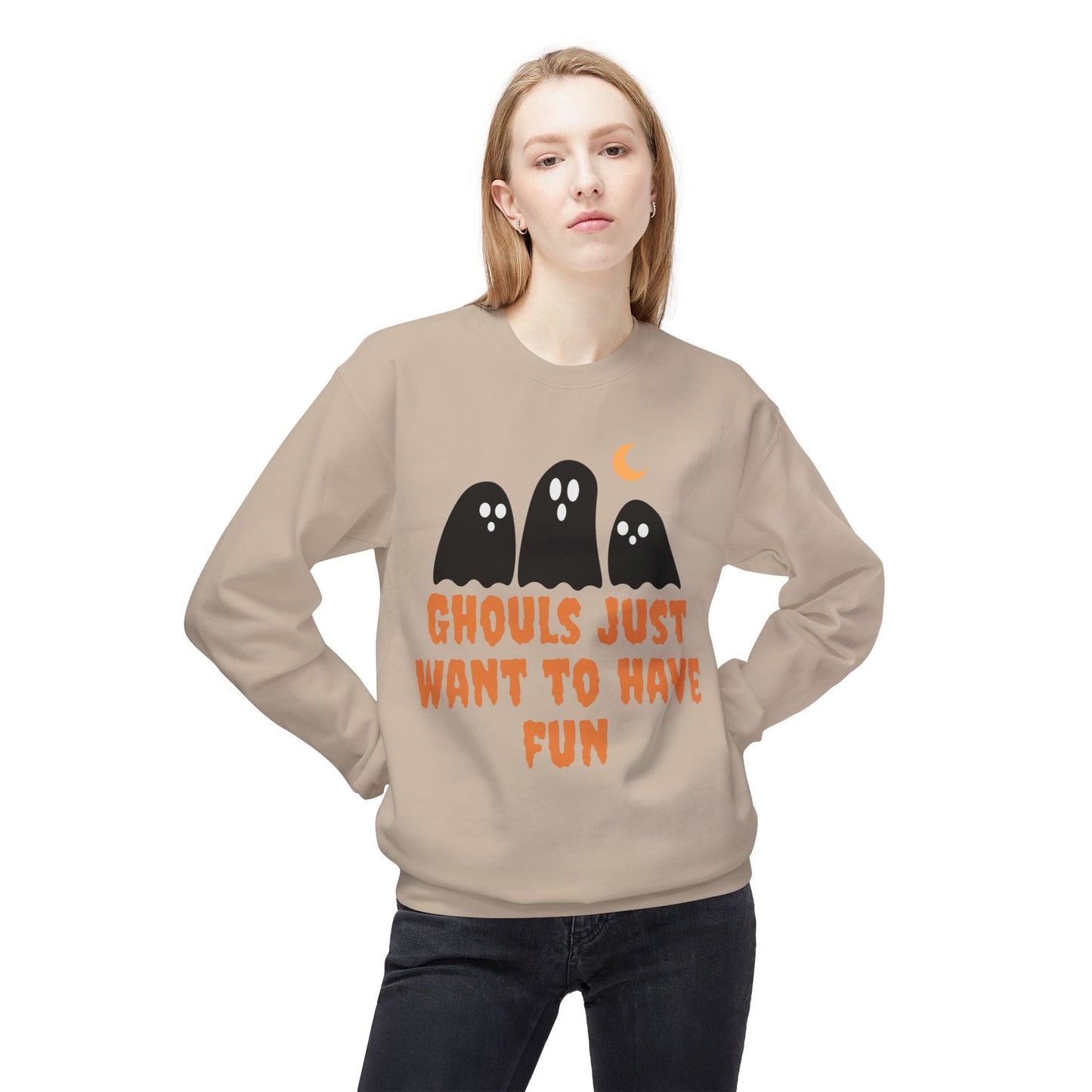 Halloween Ghost Sweatshirt Ghouls Just Want To Have Fun Teachers Classroom