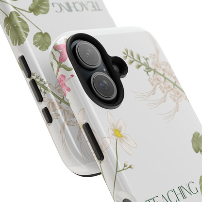 Inspirational Tough Phone Cases - Teaching is Love Design, Motivational Phone Cover, Gift for Teachers, Nature-Inspired Case, Floral [...]