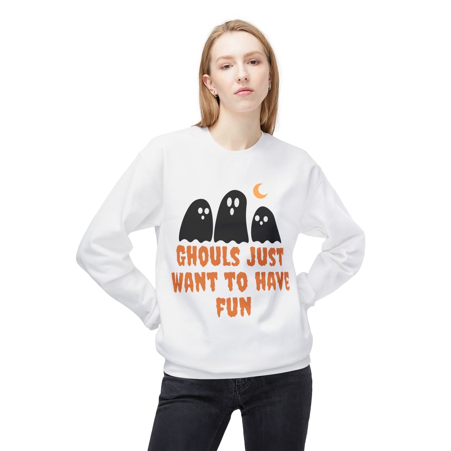 Halloween Ghost Sweatshirt Ghouls Just Want To Have Fun Teachers Classroom