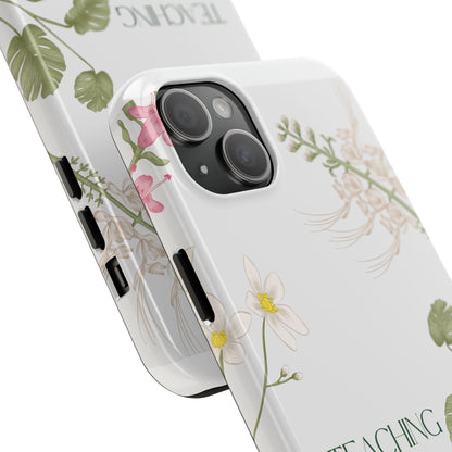 Inspirational Tough Phone Cases - Teaching is Love Design, Motivational Phone Cover, Gift for Teachers, Nature-Inspired Case, Floral [...]