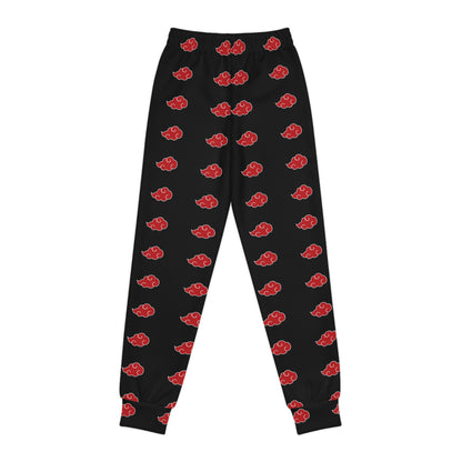 Youth Joggers with Red Rose Pattern | Trendy Athletic Pants for Kids, Comfortable Joggers for Play, Gifts for Birthdays, Activewear