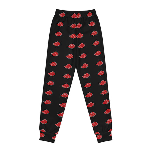 Youth Joggers with Red Rose Pattern | Trendy Athletic Pants for Kids, Comfortable Joggers for Play, Gifts for Birthdays, Activewear