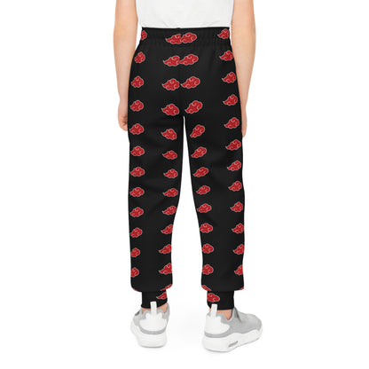 Youth Joggers with Red Rose Pattern | Trendy Athletic Pants for Kids, Comfortable Joggers for Play, Gifts for Birthdays, Activewear