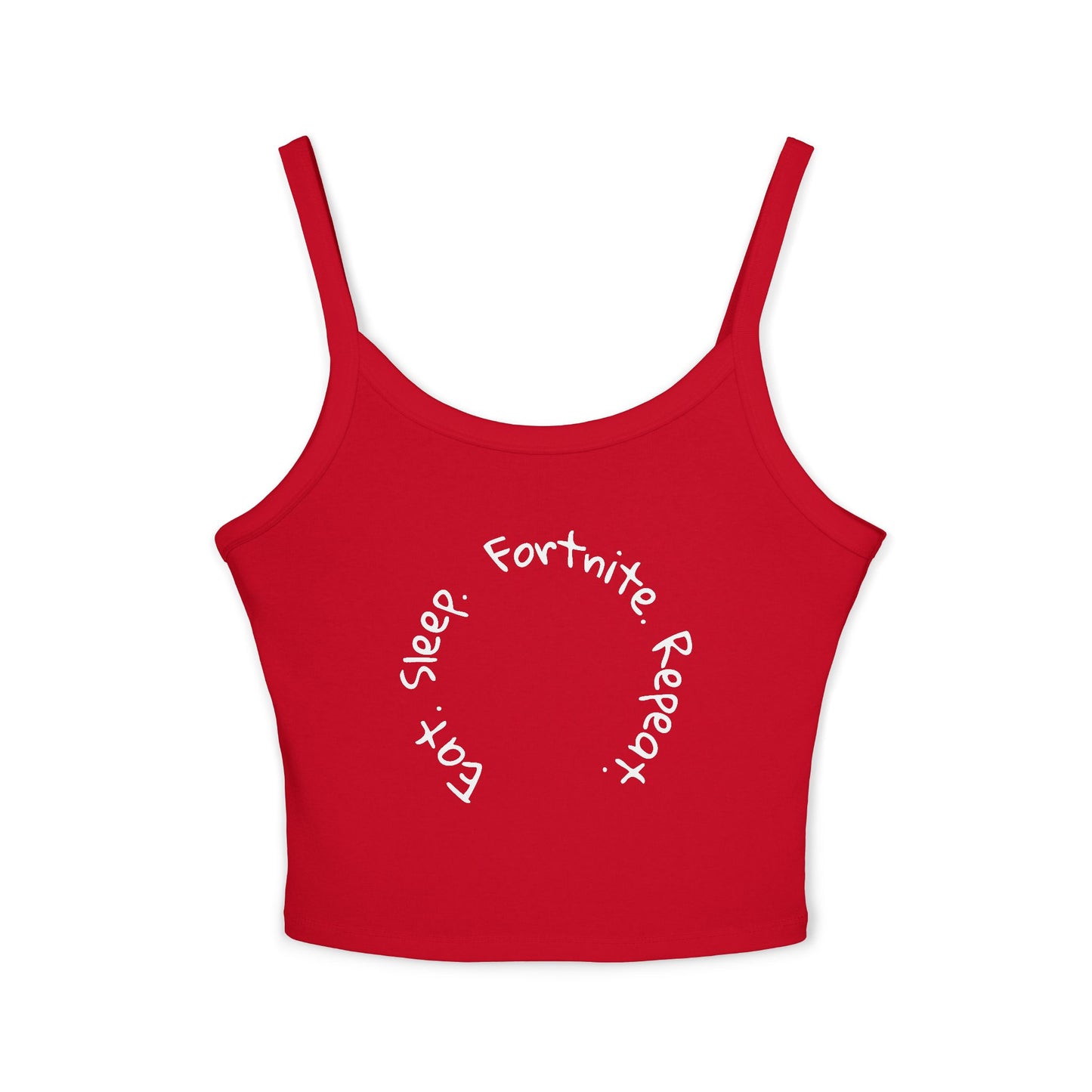 Fortnite Sleep Repeat Tank Top, Casual Summer Spaghetti Strap, Gamer Girl Fashion, Fun Gift, Beach Wear, Vacation Outfit