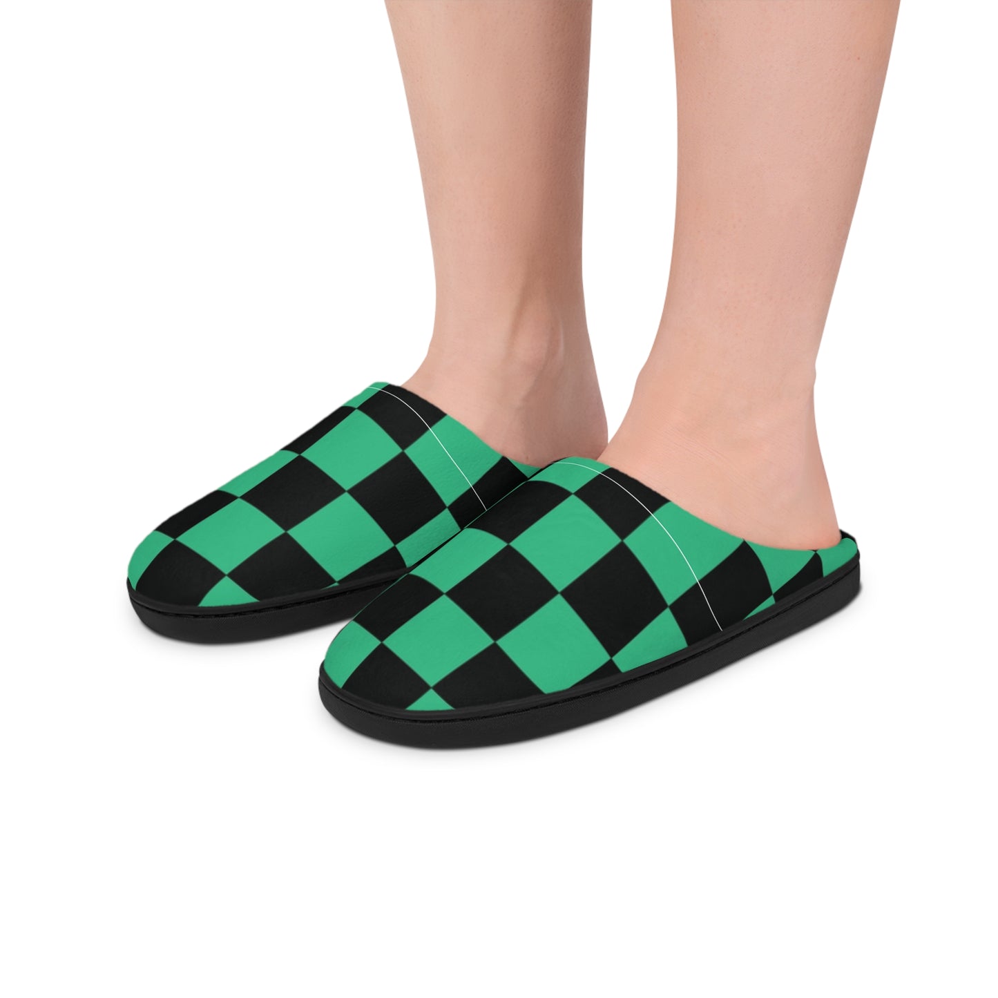 Demon Slayer Anime Women's Checkered Indoor Slippers