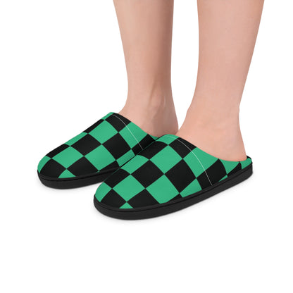 Demon Slayer Anime Women's Checkered Indoor Slippers