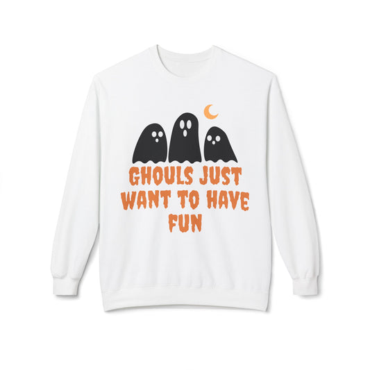 Halloween Ghost Sweatshirt Ghouls Just Want To Have Fun Teachers Classroom