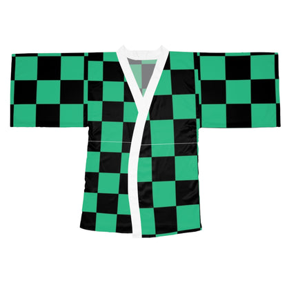 Anime Demon Slayer Silk Bathrobe Kimono and Cosplay