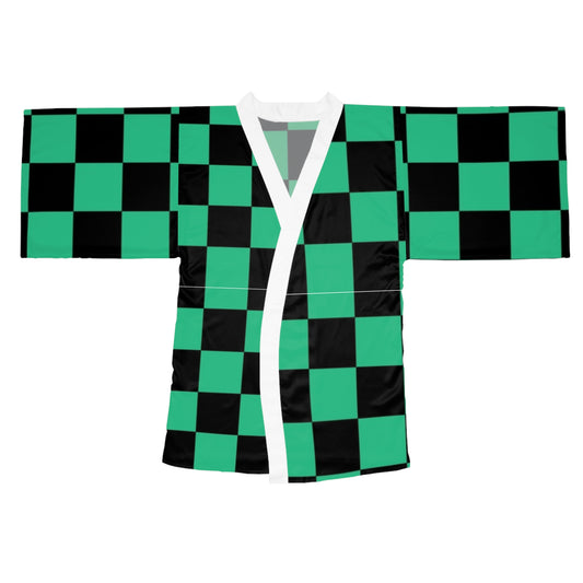 Anime Demon Slayer Silk Bathrobe Kimono and Cosplay